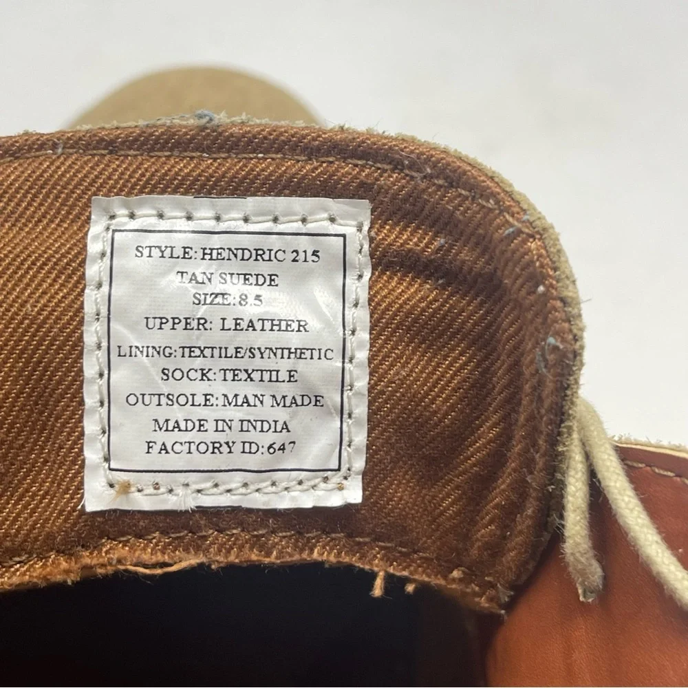 Steve Madden Hendric Chukka Boots Mens 8.5 Tan Brown Suede Perforated Lace Up